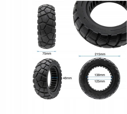 OPONA 9x3.0-5.5 Bezdętkowa Półpełna do KuKirin G2 PRO